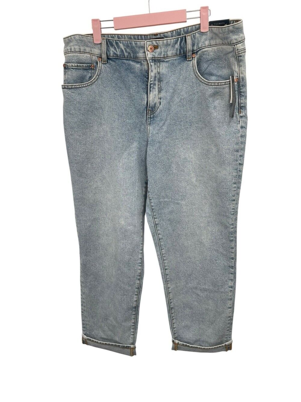 NWT Talbots Everyday Relaxed Jeans Fiji Wash Light Size 16